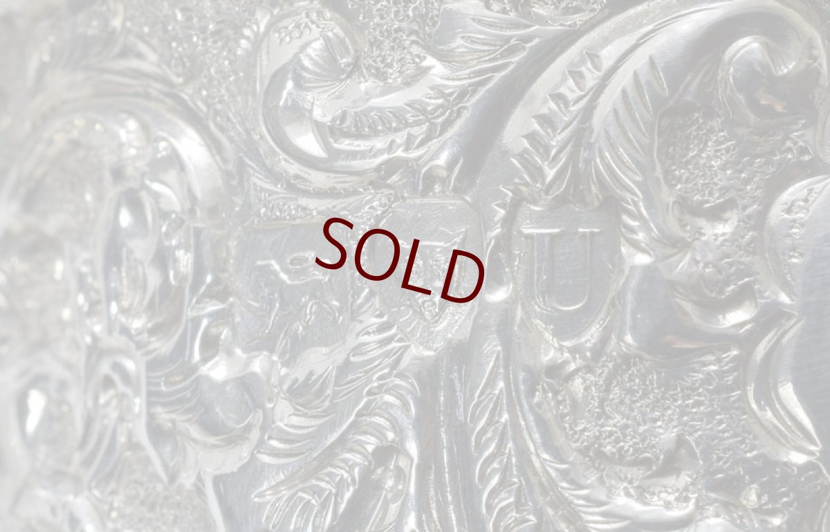 画像20: 純銀製（925）1895年　ハイヴィクトリアン/ロココスタイル　ハンドチェイシング　バッチェラーサイズ　ティー3点セット (20)