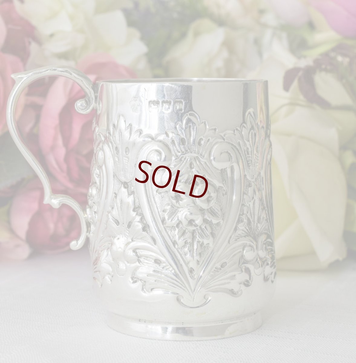 画像4: 純銀製（925）1906年　チルドレンクリスニングカップ (4)