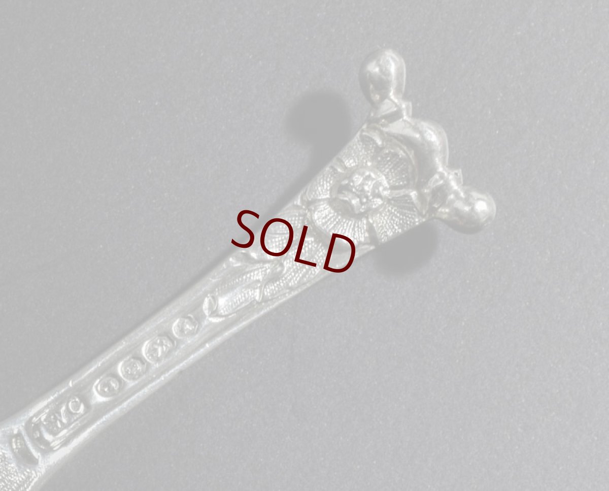 画像7: 純銀製（925）1844年　手彫り　Chawner & Co. ティーキャディースプーン (7)