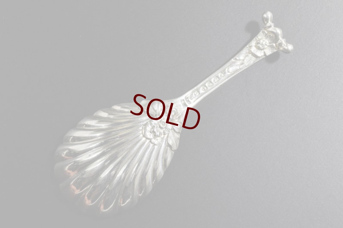 画像4: 純銀製（925）1844年　手彫り　Chawner & Co. ティーキャディースプーン (4)