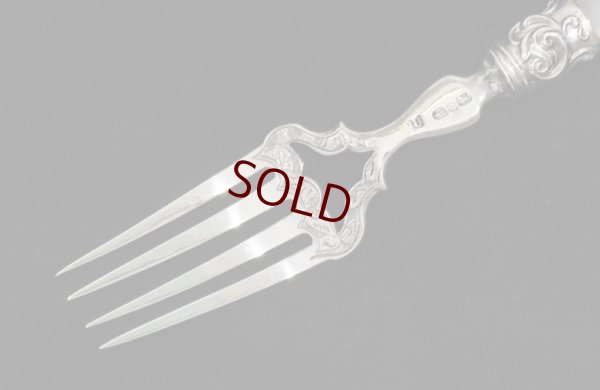 画像7: 純銀製（925）1892年George Unite 白蝶貝ハンドル　ケーキサービングセット