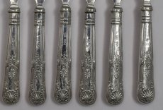 画像6: 純銀（925）/シルバープレート　1894年　キングスパターン　デザートカトラリー6組セット (6)