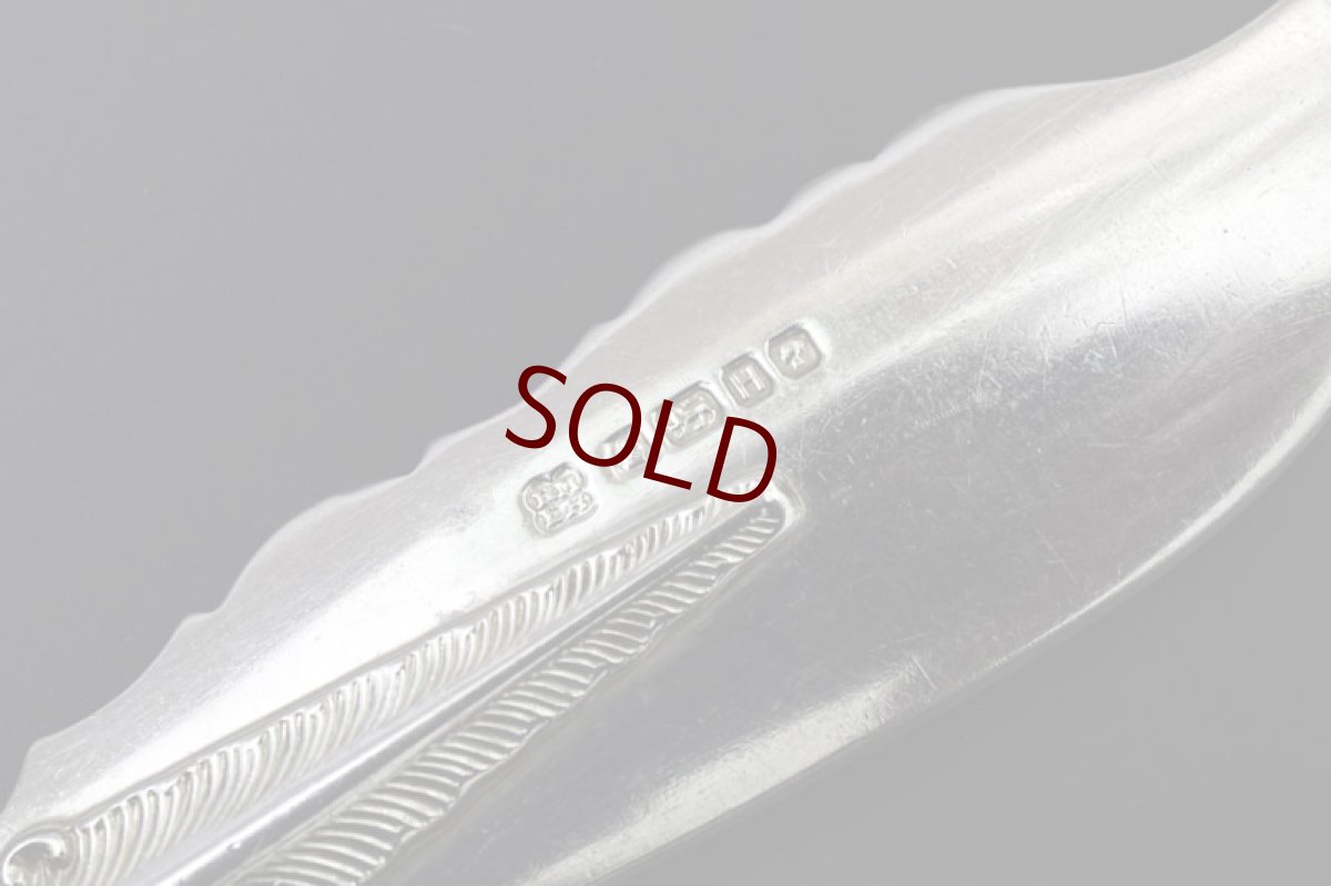 画像6: 純銀製（925）1875年 Martin, Hall & Co.  葡萄装飾　バターナイフ　ペアセット (6)