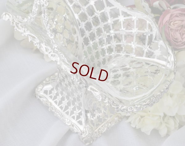 画像6: 純銀製（925）　1910年　総透かし細工　フラワーバスケット