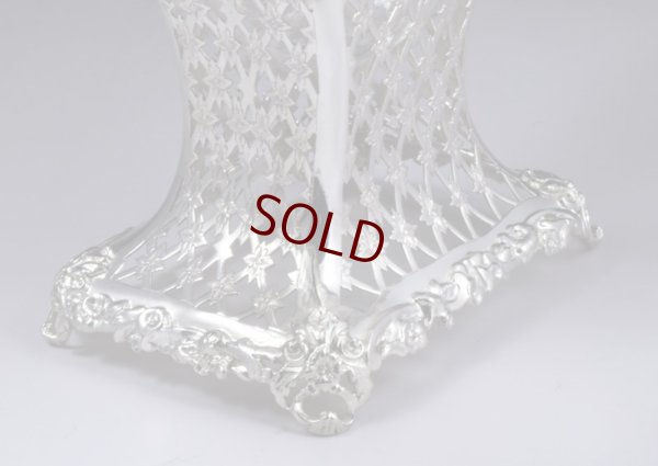 画像10: 純銀製（925）　1910年　総透かし細工　フラワーバスケット