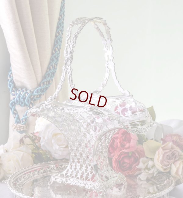 画像3: 純銀製（925）　1910年　総透かし細工　フラワーバスケット