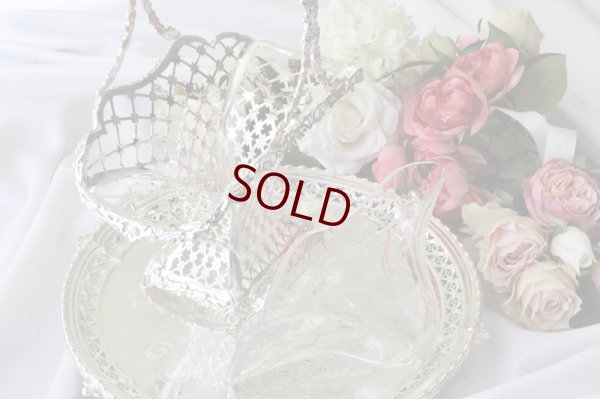 画像11: 純銀製（925）　1910年　総透かし細工　フラワーバスケット