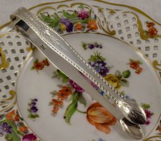 画像1: 純銀製（925）希少　ヘスターベイトマン　ブライトカット　シュガートング　その2　 (1)