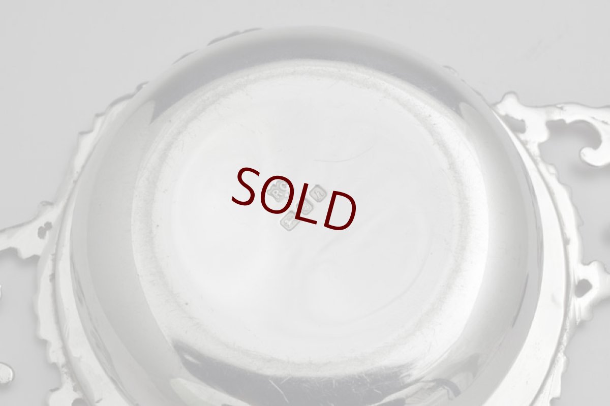 画像6: 純銀製（925）　1963年　受け皿付きティーストレイナー (6)