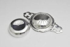 画像3: 純銀製（925）　1963年　受け皿付きティーストレイナー (3)