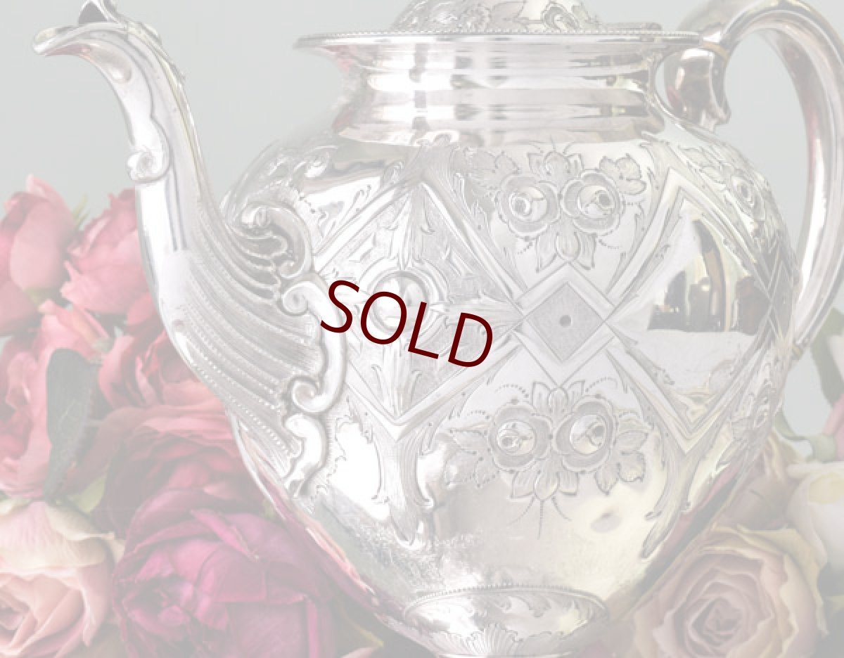 画像3: シルバープレート　Martin, Hall & Co. 　ネオクラシカル/ハイヴィクトリアン　薔薇のティーセット (3)