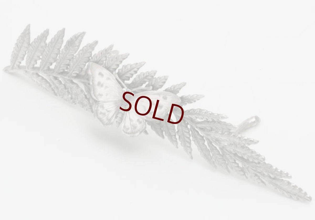 画像4: 純銀製（925）1896年　蝶のヒンジのメニューホルダー/プレイスカードホルダー (4)