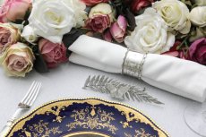 画像1: 純銀製（925）1896年　蝶のヒンジのメニューホルダー/プレイスカードホルダー (1)