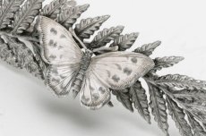 画像5: 純銀製（925）1896年　蝶のヒンジのメニューホルダー/プレイスカードホルダー (5)