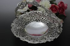 画像2: シルバープレート ヴィクトリアン　特級　超美透かし細工　バスケット (2)