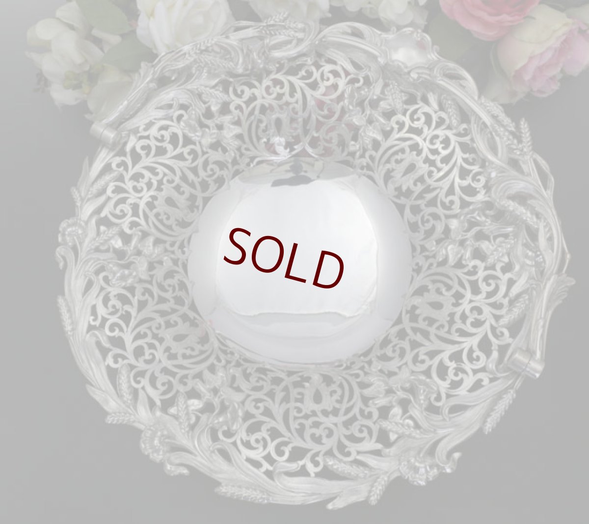 画像1: シルバープレート ヴィクトリアン　特級　超美透かし細工　バスケット (1)