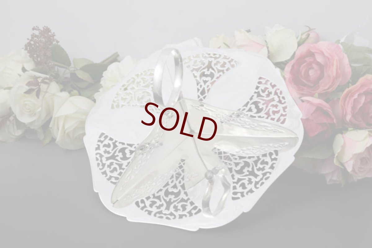 画像4: シルバープレート　ヴィンテージ　サンドイッチトレイ (4)