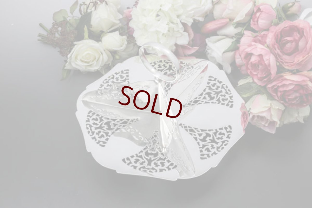 画像1: シルバープレート　ヴィンテージ　サンドイッチトレイ (1)