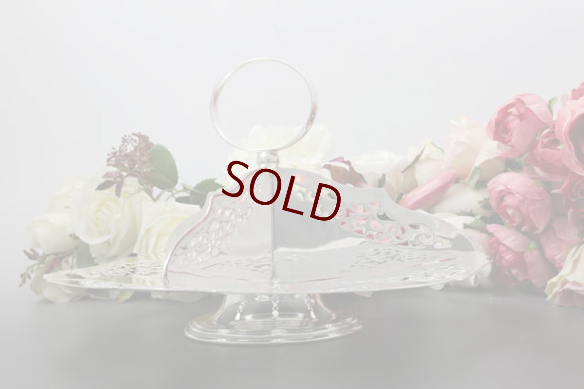 画像3: シルバープレート　ヴィンテージ　サンドイッチトレイ (3)