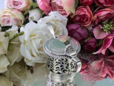 画像4: 純銀製（925）1874年　透かし細工　マスタードポット (4)