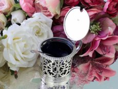 画像3: 純銀製（925）1874年　透かし細工　マスタードポット (3)