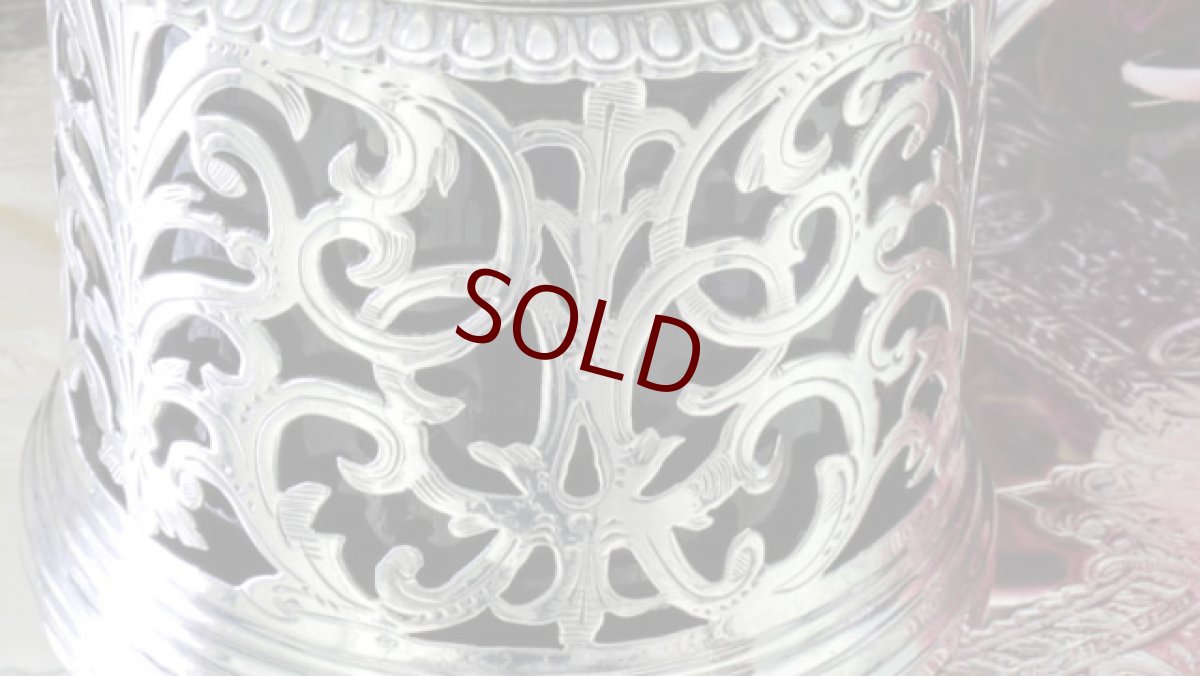 画像2: 純銀製（925）1874年　透かし細工　マスタードポット (2)