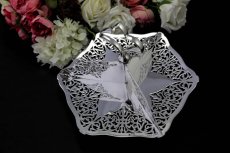 画像3: シルバープレート　1930年代前後　星と透かし細工　サンドイッチトレイ (3)