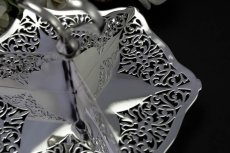 画像2: シルバープレート　1930年代前後　星と透かし細工　サンドイッチトレイ (2)