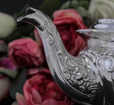 画像6: シルバープレート　１９００年前後　ロココ風デザイン　オーバル型　ティーポット (6)