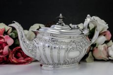 画像4: シルバープレート　１９００年前後　ロココ風デザイン　オーバル型　ティーポット (4)