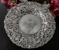 画像12: 純銀製（925）特級　超美透かし細工　エンジェル　ペア　タッツァ　（コンポート） (12)