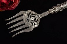 画像9: 純銀製（925）　1866年　ロココスタイル　透かし細工　サービングカトラリーセット (9)