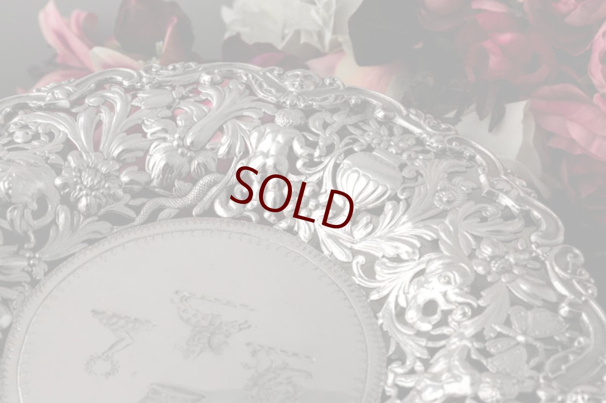 画像8: 純銀製（925）特級　超美透かし細工　エンジェル　ペア　タッツァ　（コンポート） (8)