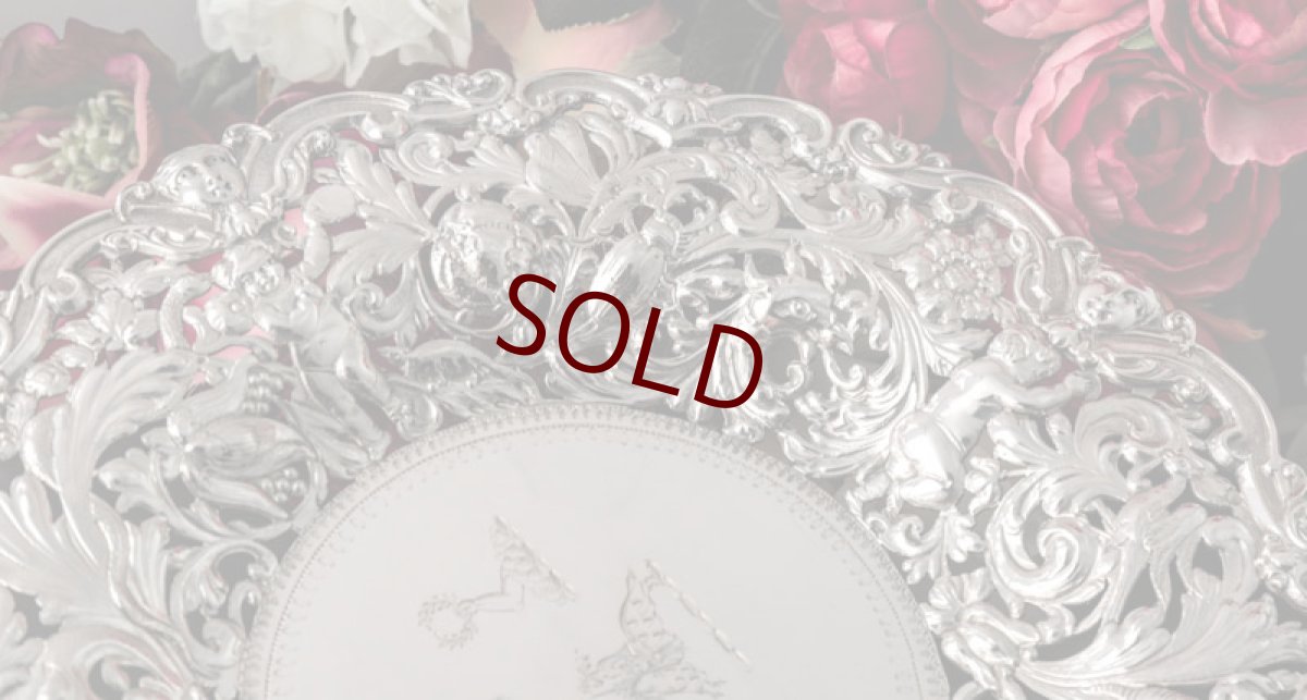 画像16: 純銀製（925）特級　超美透かし細工　エンジェル　ペア　タッツァ　（コンポート） (16)