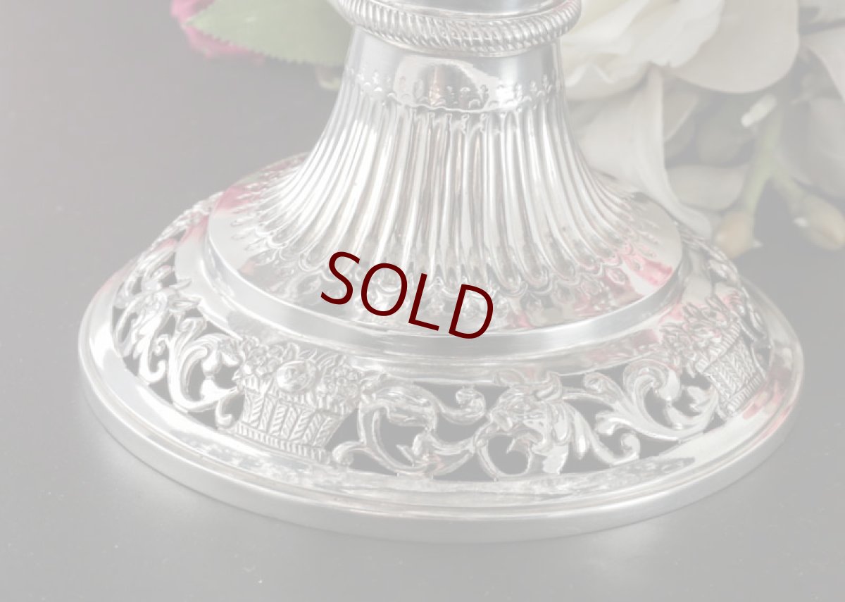 画像9: 純銀製（925）特級　超美透かし細工　エンジェル　ペア　タッツァ　（コンポート） (9)