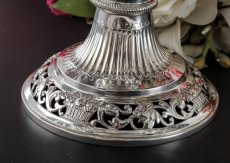 画像9: 純銀製（925）特級　超美透かし細工　エンジェル　ペア　タッツァ　（コンポート） (9)