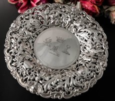 画像3: 純銀製（925）特級　超美透かし細工　エンジェル　ペア　タッツァ　（コンポート） (3)