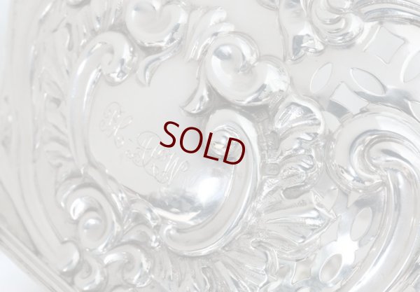 画像8: 純銀製（925）　1903年　リボンとスクロール　透かし細工　フラワーバスケット