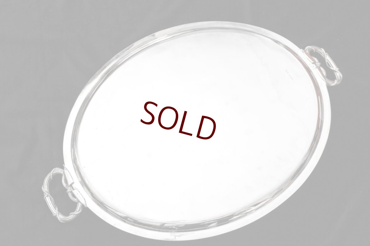 画像6: シルバープレート1884年　　特級品　エルキントン　ハンドエングレービング　大型　トレイ (6)