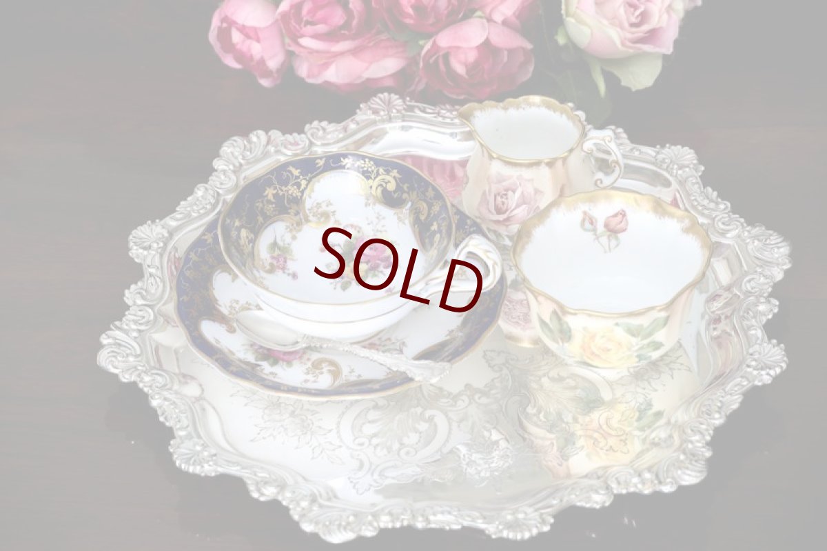 画像6: シルバープレート エドウォーディアン　ハンドチェイシング　スクロールとお花のサルヴァ (6)