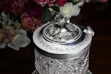 画像6: シルバープレート ヴィクトリア時代後期 ハンドカットクリスタルグラス　美装飾　ビスケットボックス (6)