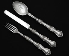 画像5: 純銀製（925）　1862年 クリスニング用　チャイルド　カトラリーセット (5)