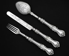 画像2: 純銀製（925）　1862年 クリスニング用　チャイルド　カトラリーセット (2)