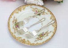 画像5: 純銀製（９２５）1924年　ハンドルのデザインがエレガントな　ケーキフォークセット (5)