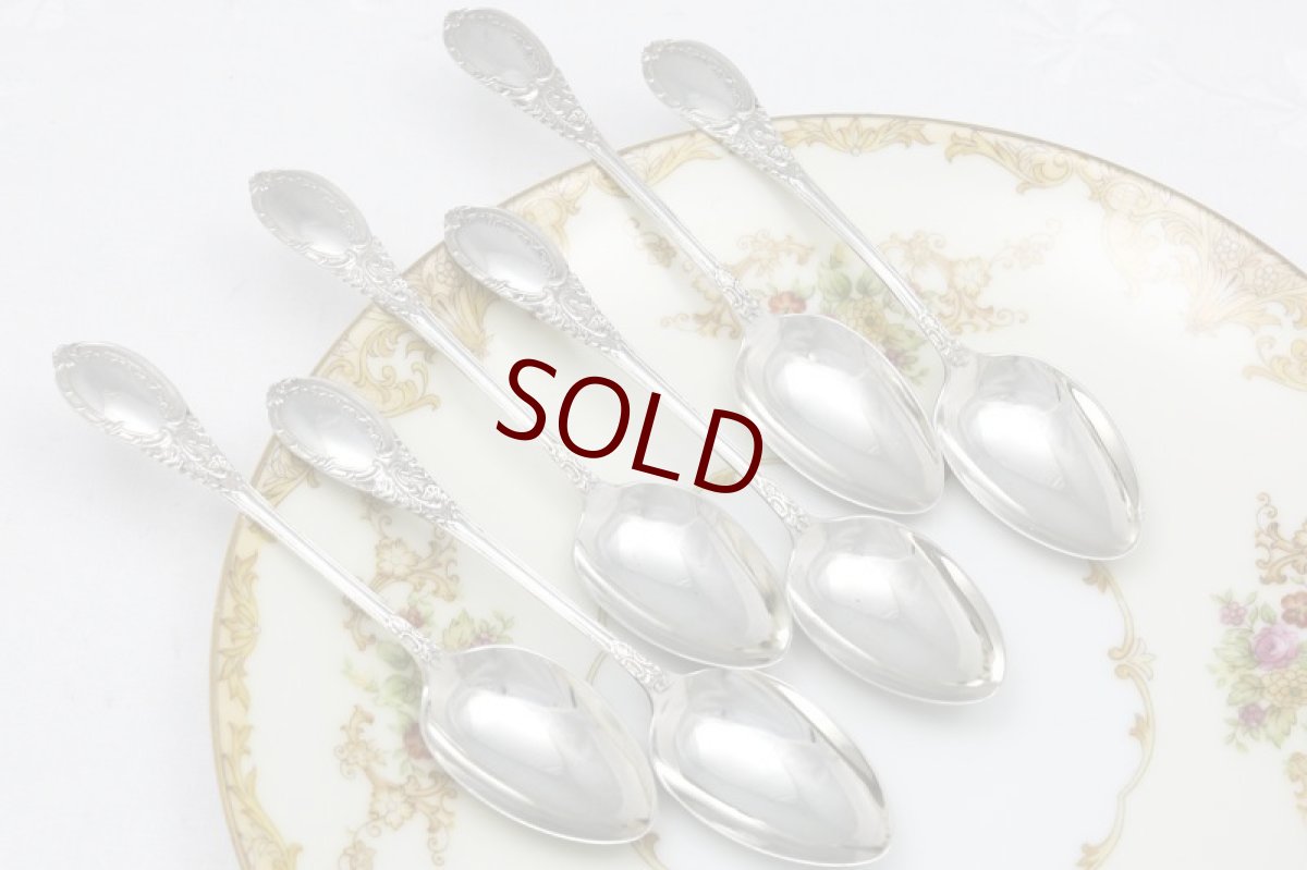 画像7: 純銀製（925）1909年　マッピン＆ウェッブ　ロココ風ハンドル　ティースプーンセット (7)