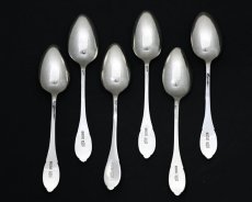 画像4: 純銀製（925）1909年　マッピン＆ウェッブ　ロココ風ハンドル　ティースプーンセット (4)