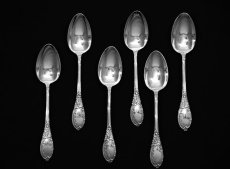 画像2: 純銀製（925）1909年　マッピン＆ウェッブ　ロココ風ハンドル　ティースプーンセット (2)