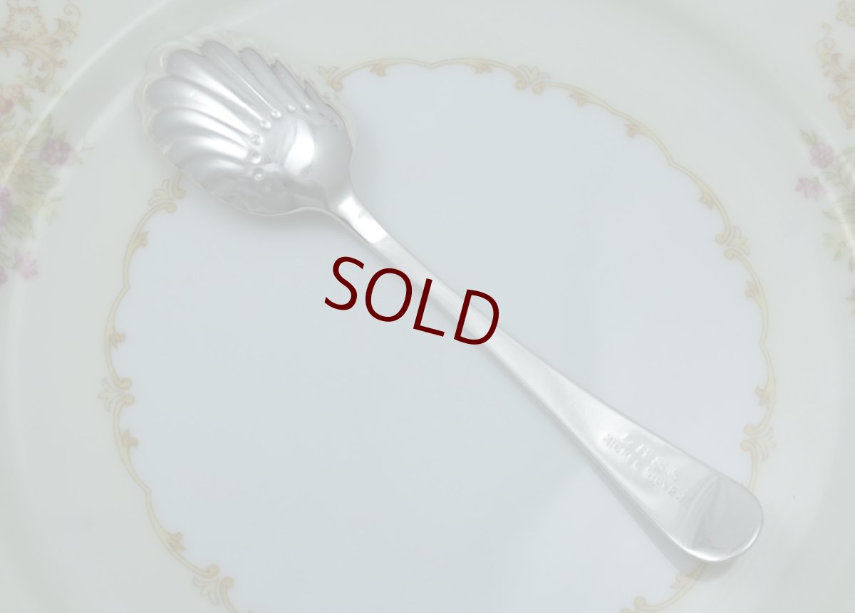 画像2: シルバープレート　1900年前後　ベネチアンハンドル　貝のジャムスプーン (2)