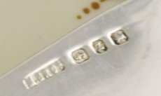 画像5: 純銀製（９２５）1899年　手彫り　葉模様のモチーフ バターナイフ (5)