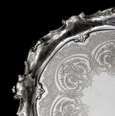 画像2: 純銀製（925）1877年　美彫　バーナード　手彫り　サルヴァ (2)